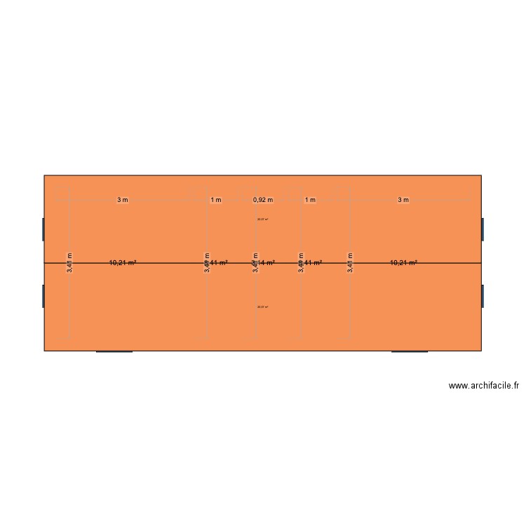 EXTENSION YEU. Plan de 5 pièces et 30 m2