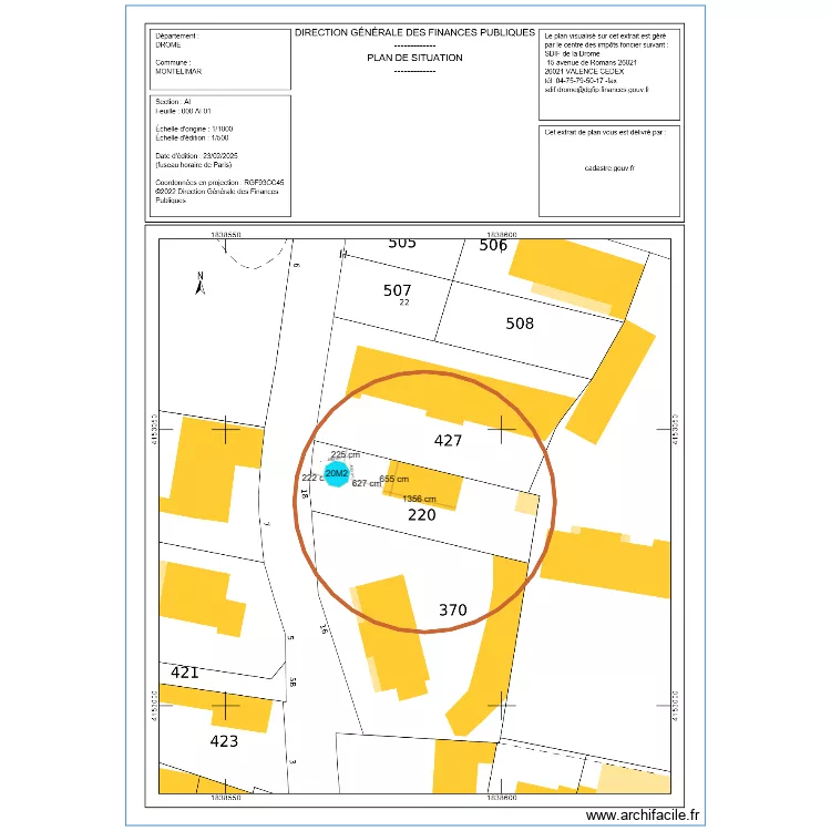 PLAN MASSE PISCINE. Plan de 