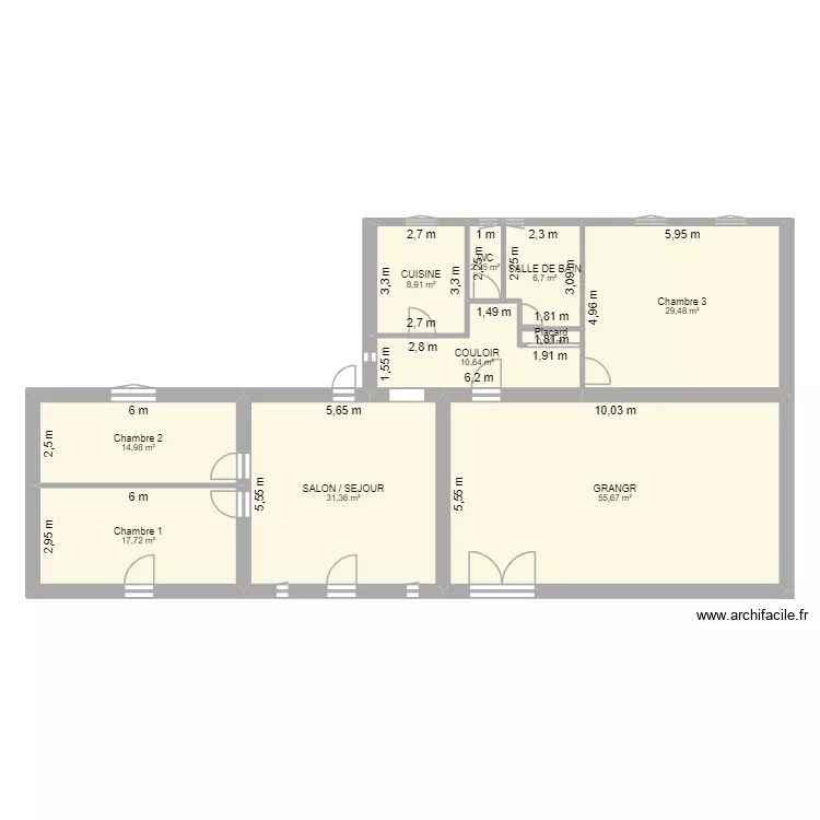 AGRIMO Bergerie. Plan de 10  et 178 m²