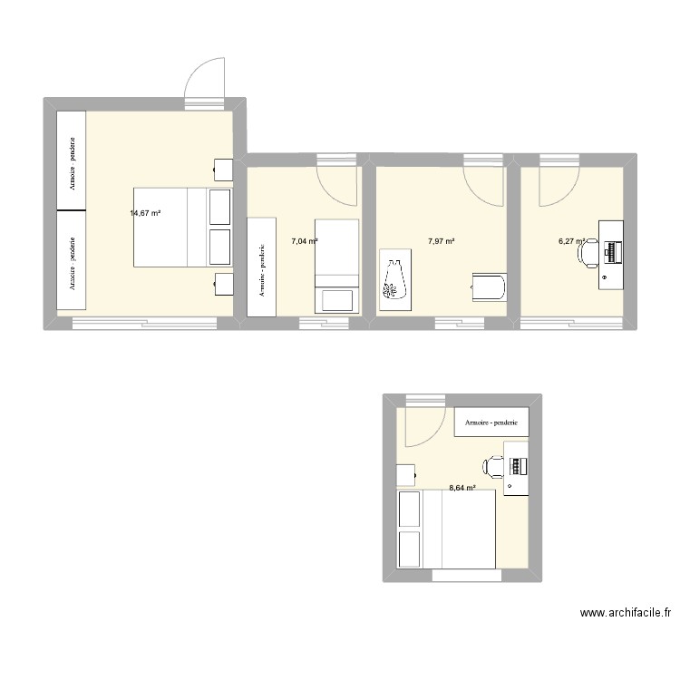 Premier Etage. Plan de 0 pièce et 0 m2