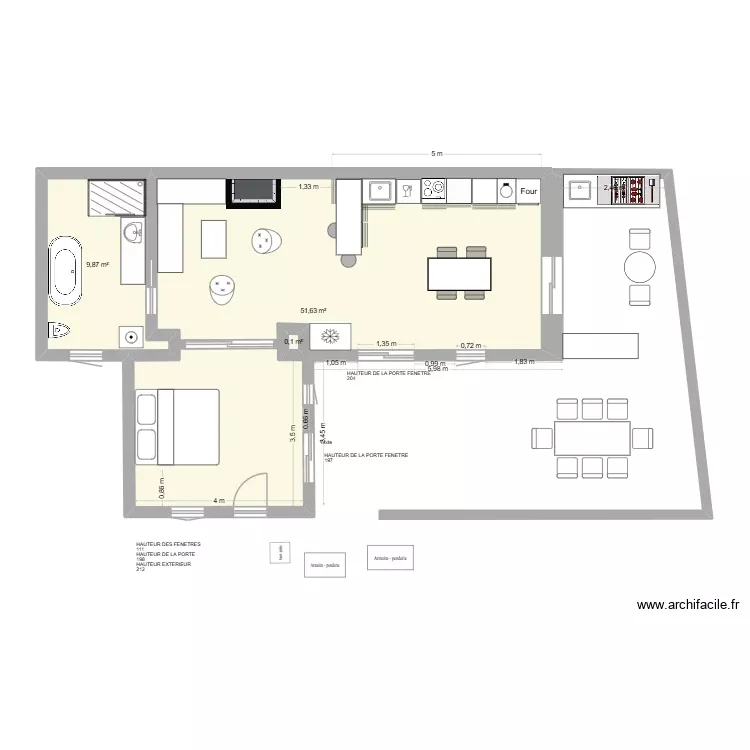 BARAQUETTE 3 CAPRI 3. Plan de 3 Pièces et 62 m²