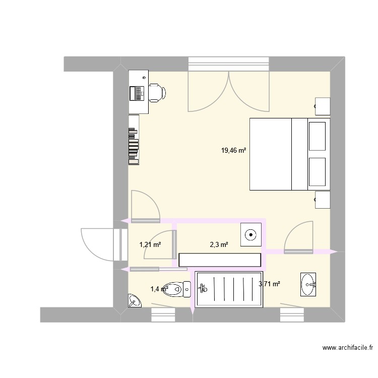 Deuxieme chance 2. Plan de 5 pièces et 28 m2