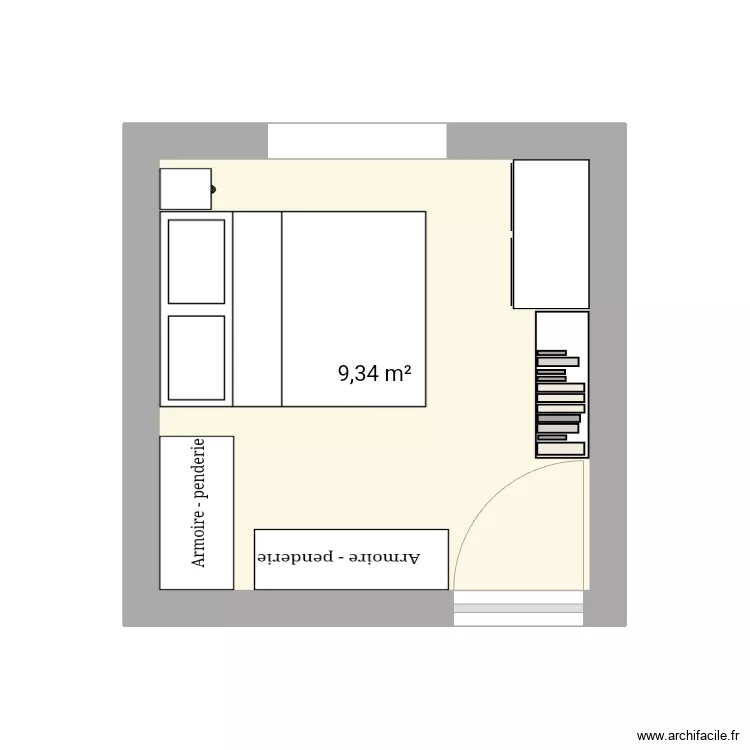 Chambre. Plan de 