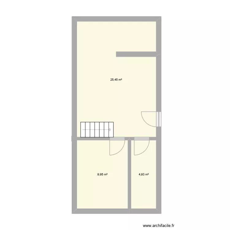 RDC. Plan de 3 Pièces et 40 m² RDC. Plan de 3 Pièces et 40 m²