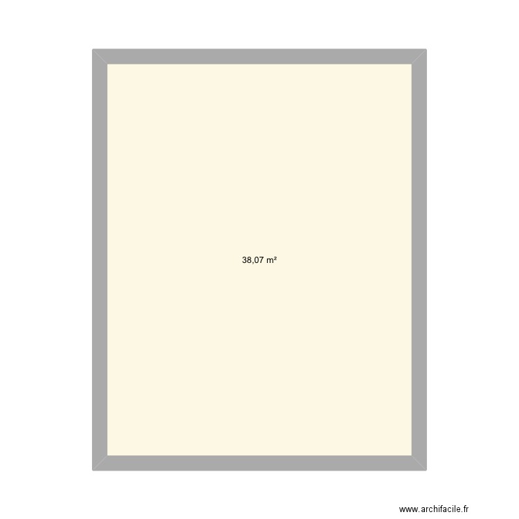 Maison. Plan de 1 pièce et 38 m2
