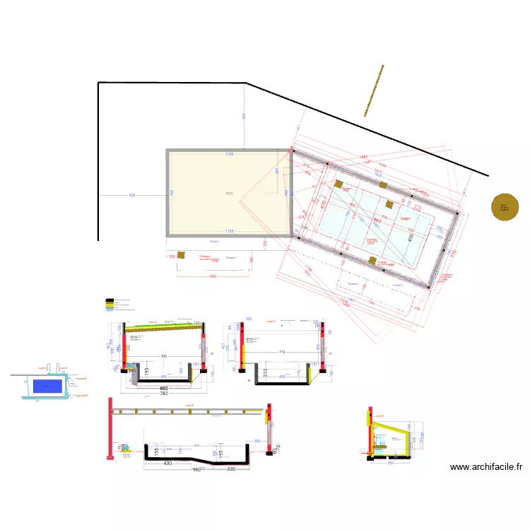 piscine béton mur brique 2024 v28 Terrassement. Plan de piscine béton mur brique 2024 v28 Terrassement. Plan de