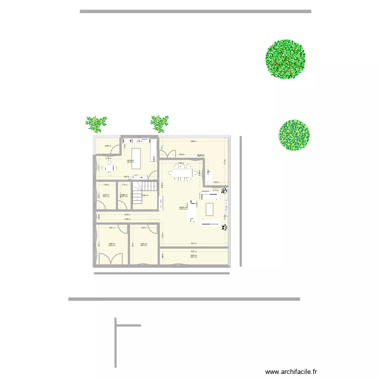 MAISON BIKONDO. Plan de 10 pièces et 119 m²