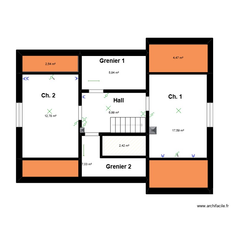 Etage 1. Plan de 0 pièce et 0 m2