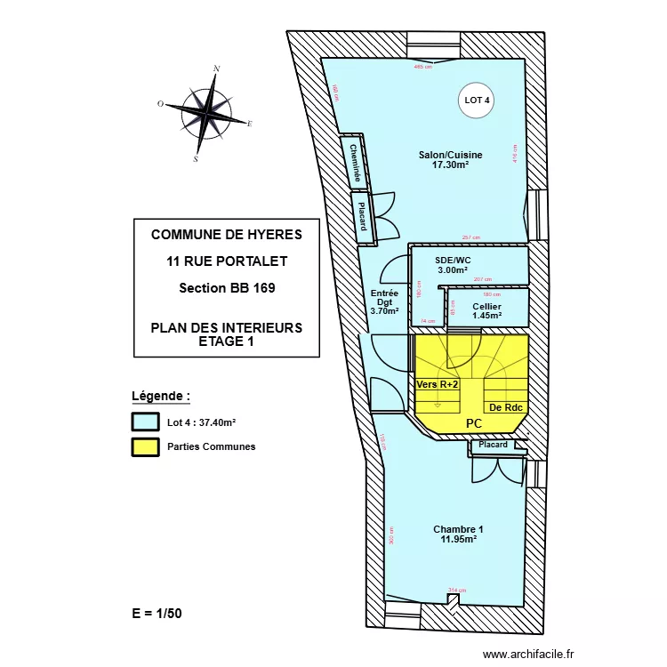 ROUMENGAS HYERES ETAGE 1. Plan de 