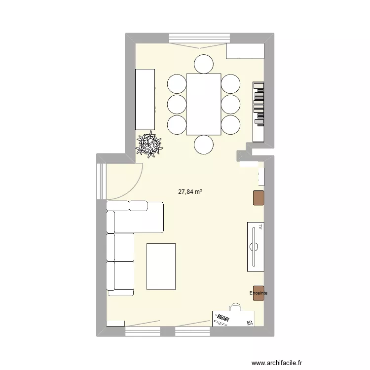 Salon-Salle 2. Plan de 