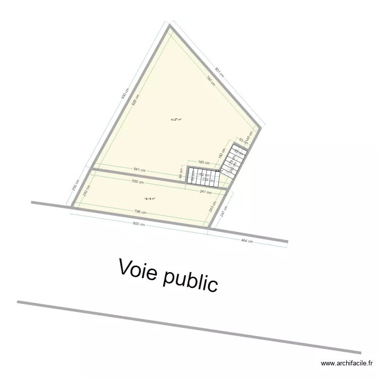 Acher chantier superficies. Plan de 