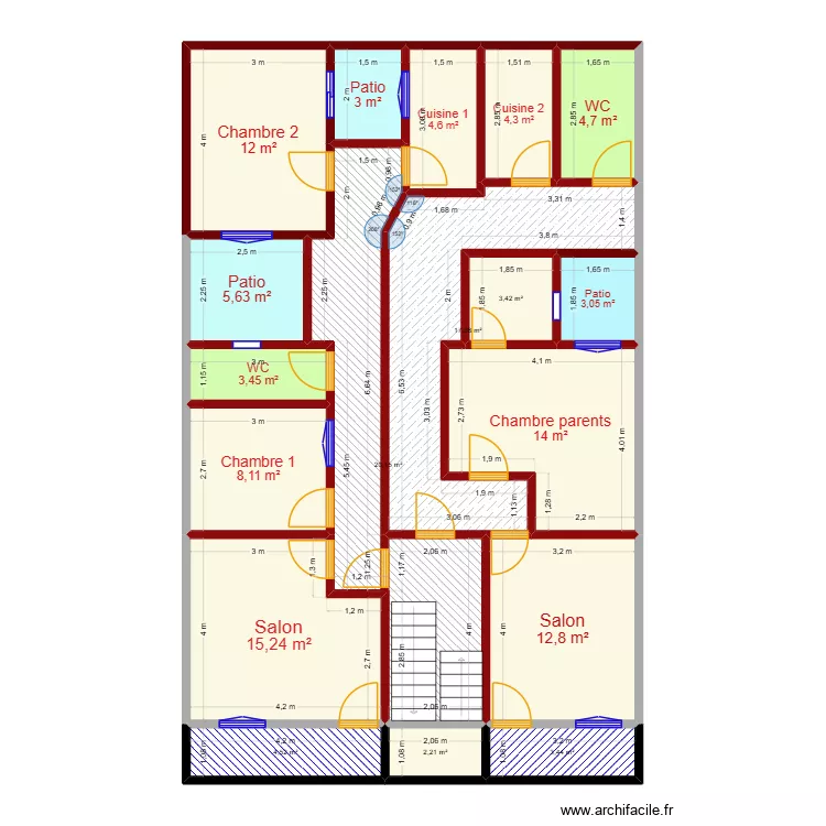 PLAN ETAGE 1. Plan de 18 et 142 m² PLAN ETAGE 1. Plan de 18 et 142 m²