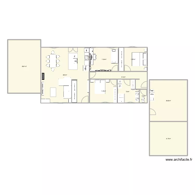 FIN bis. Plan de 10  et 177 m²