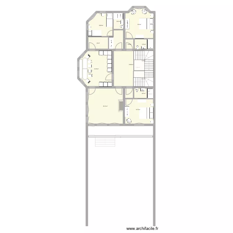 Biarritz 2. Plan de 25 et 287 m² Biarritz 2. Plan de 25 et 287 m²