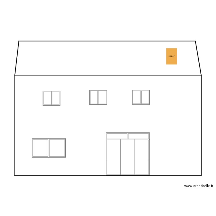 DPC4 Plan Facade SUD coté. Plan de 0 pièce et 0 m2