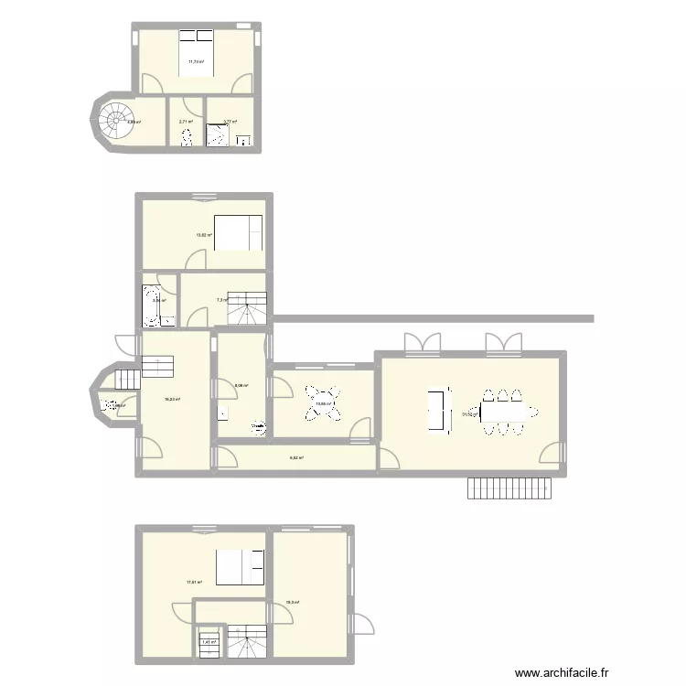 Maison de vigne. Plan de 16 et 160 m² Maison de vigne. Plan de 16 et 160 m²