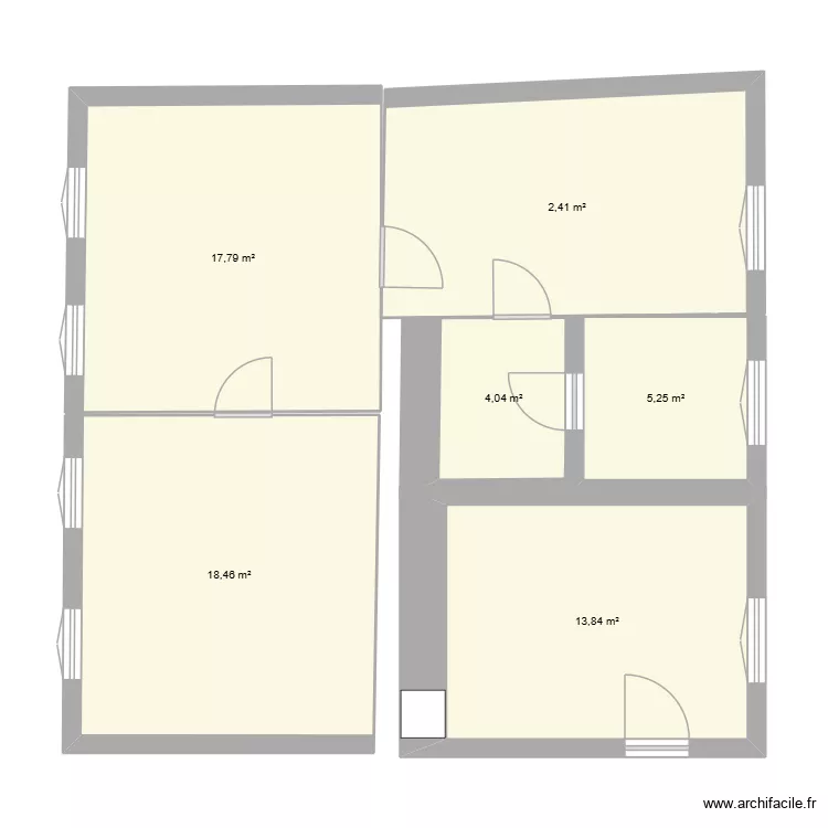 Appartement. Plan de 6 Pièces et 75 m² Appartement. Plan de 6 Pièces et 75 m²