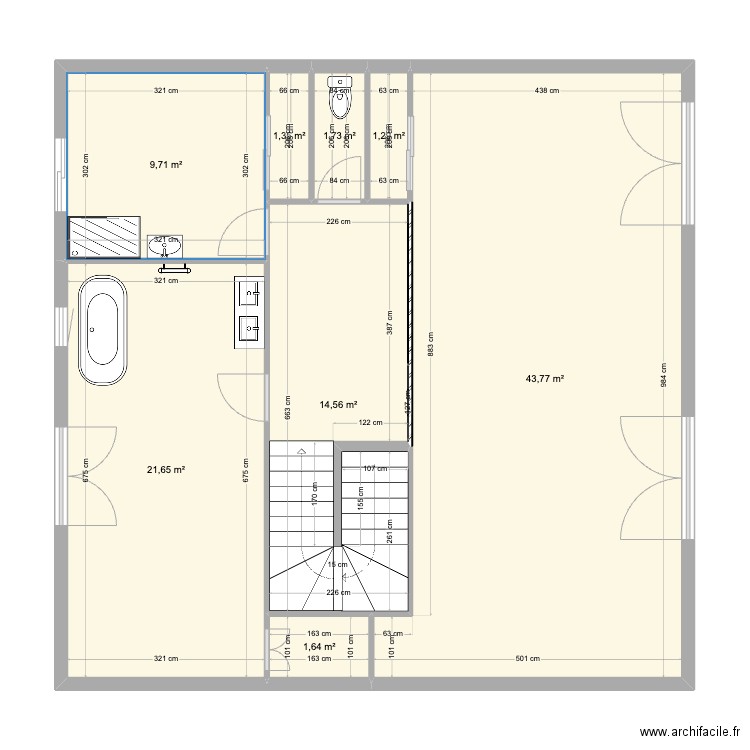 PROJET GAUDIN - ETAGE - PROJET. Plan de 0 pièce et 0 m2