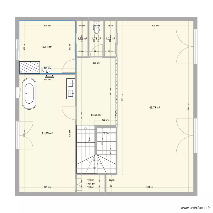 PROJET GAUDIN - ETAGE - PROJET. Plan de 