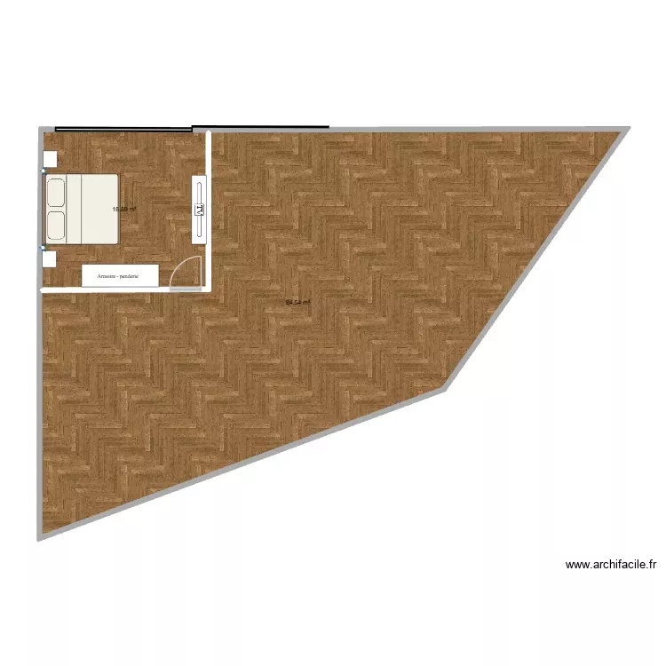 Plan maison. Plan de 2 Pièces et 101 m²