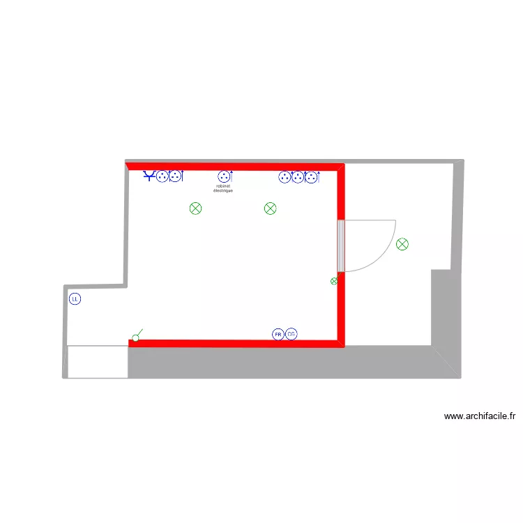  chai &eacute;lectricit&eacute;. Plan de 