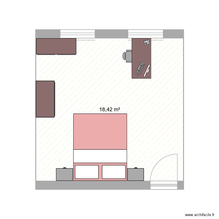 APPARTEMENT SALZINNES. Plan de 1 pièce et 18 m2