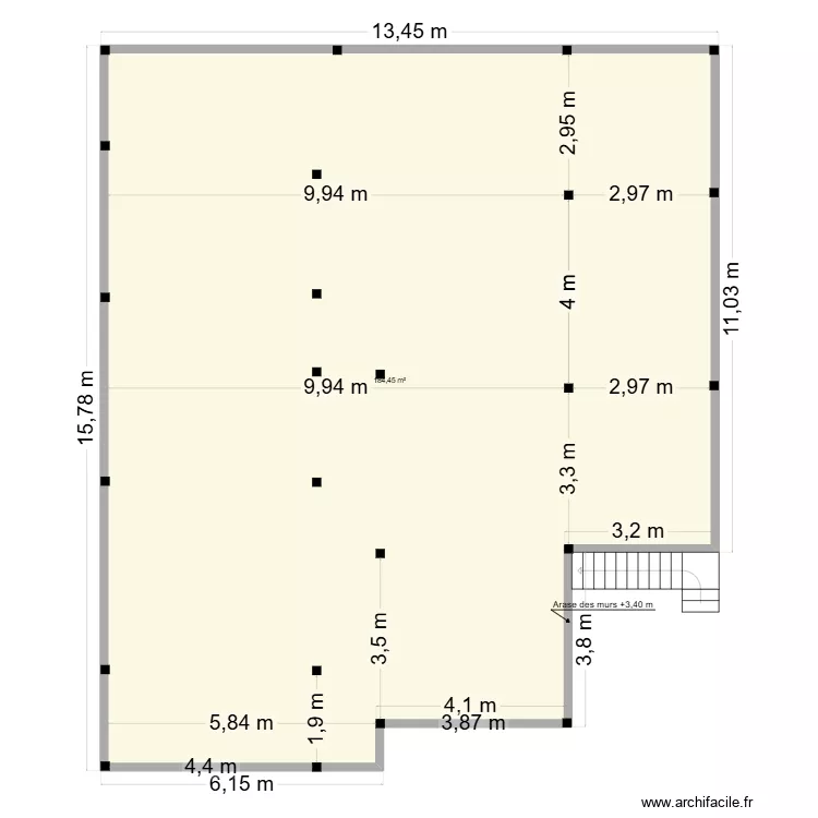 Corina. Plan de 1 Pièce et 184 m² Corina. Plan de 1 Pièce et 184 m²