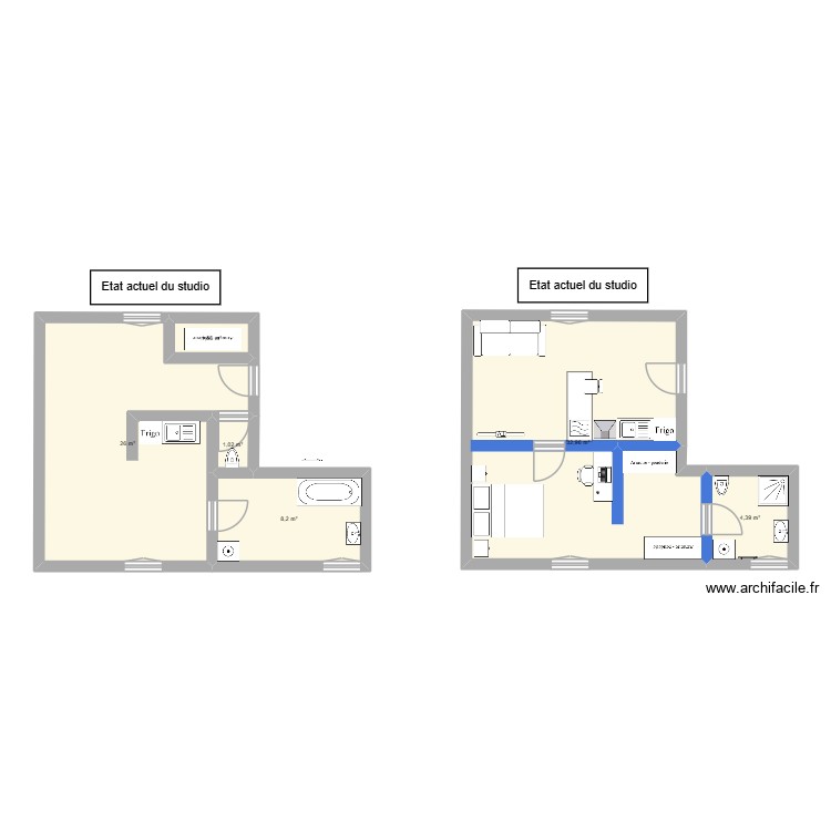 Studio Menetou. Plan de 0 pièce et 0 m2 Studio Menetou. Plan de 0 pièce et 0 m2