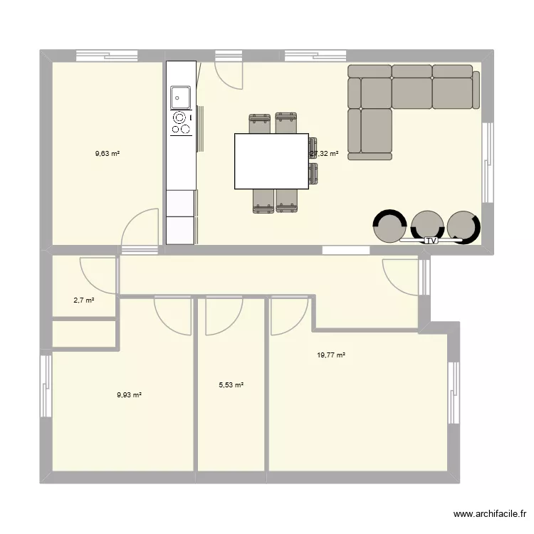 vall V4. Plan de 6 et 75 m² vall V4. Plan de 6 et 75 m²