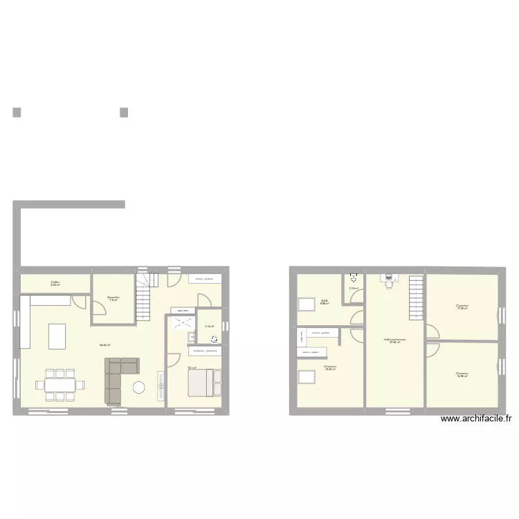 RDC St Girod. Plan de 11 Pièces et 186 m² RDC St Girod. Plan de 11 Pièces et 186 m²