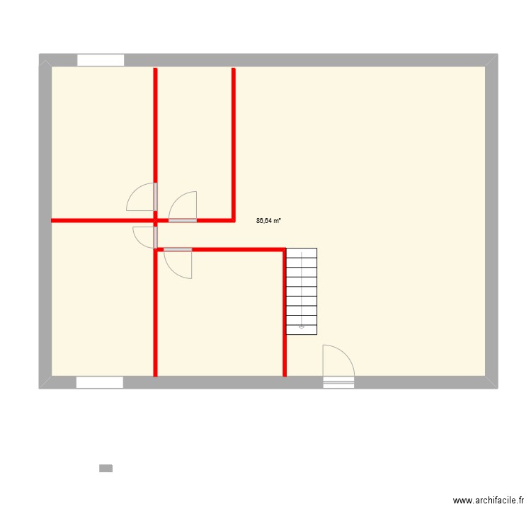 Plancher chauffant. Plan de 0 pièce et 0 m2