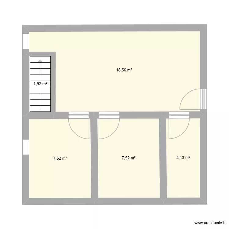 air bnb. Plan de 5  et 40 m²