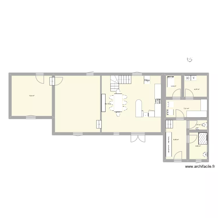 Saint bonnet rdc 2. Plan de 8  et 106 m²