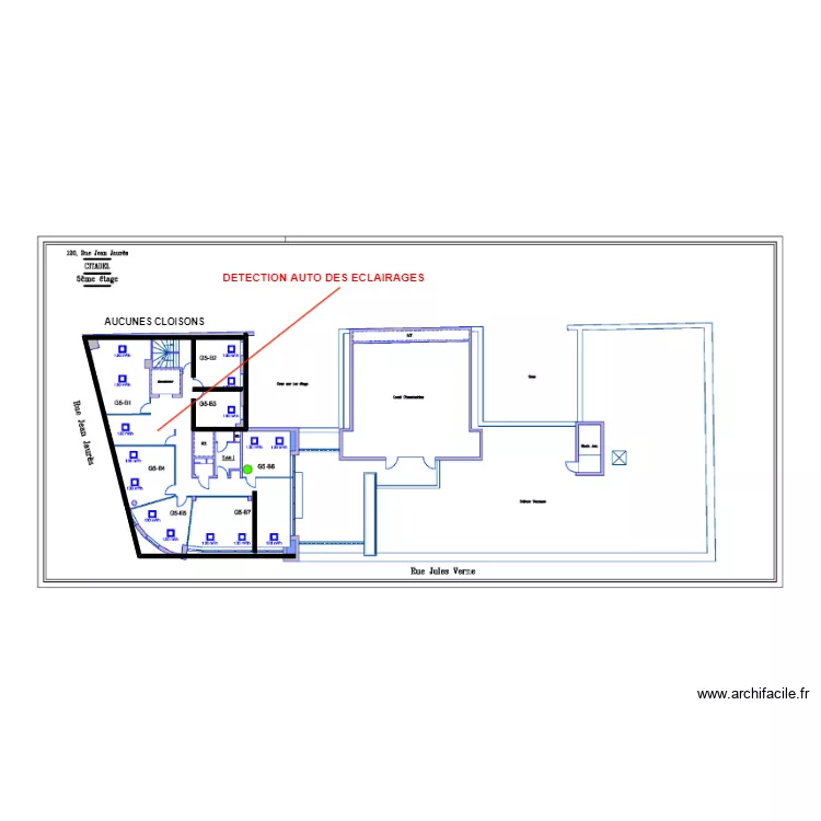 R+5 JEAN JAURES. Plan de 
