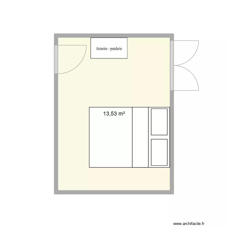 SAS606. Plan de 1  et 14 m²