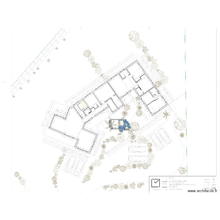 Cotarem. Plan de 4 pièces et 24 m2