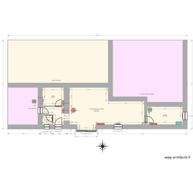 ML24003687 - CANNARD Alexandre et Ambre. Plan de 19 pièces et 442 m2