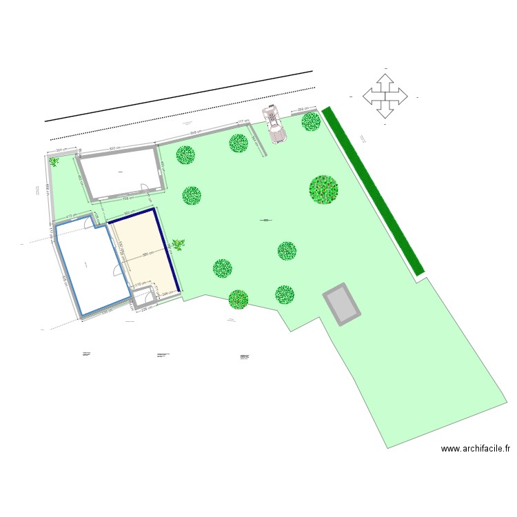 PLAN DE MASSE APRES TRAVAUX V2. Plan de 5 pièces et 124 m2