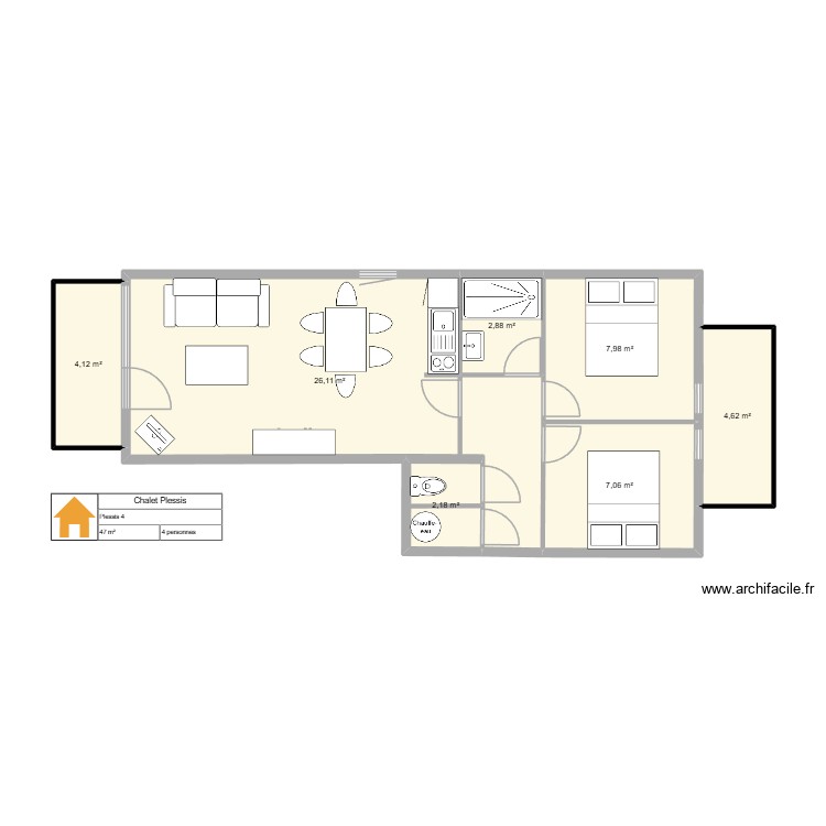 plessis \'. Plan de 0 pièce et 0 m2