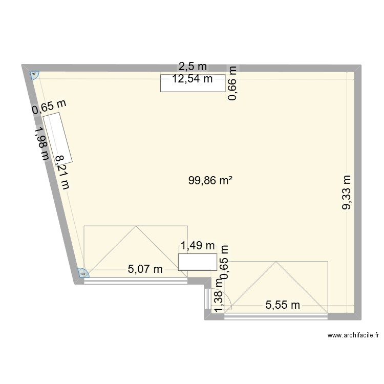 atelier agrimot72. Plan de 1 pièce et 100 m2