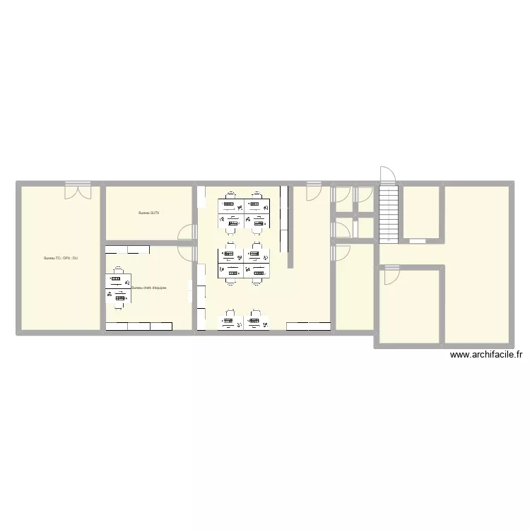 Bureau Equipe et CE. Plan de 