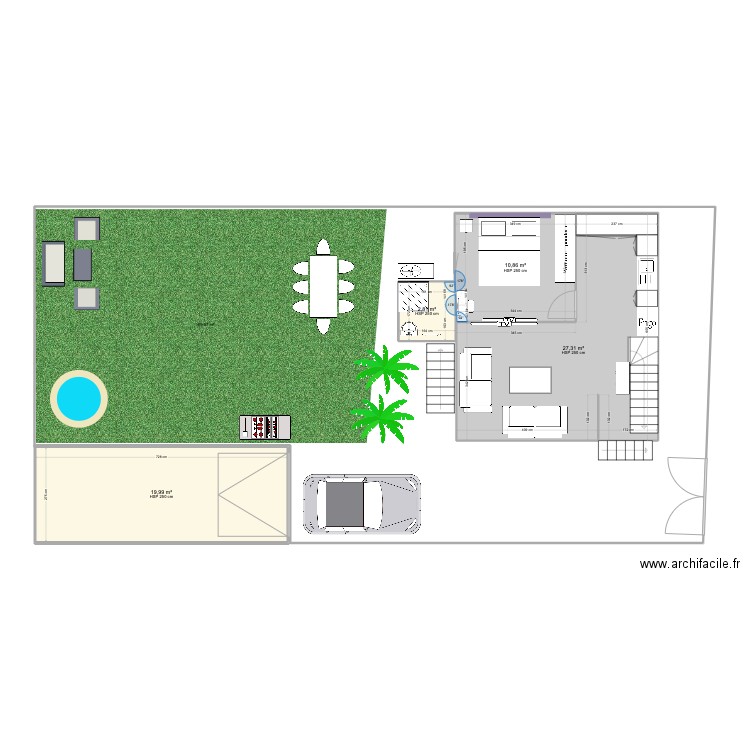 maison stef. Plan de 4 pièces et 61 m2