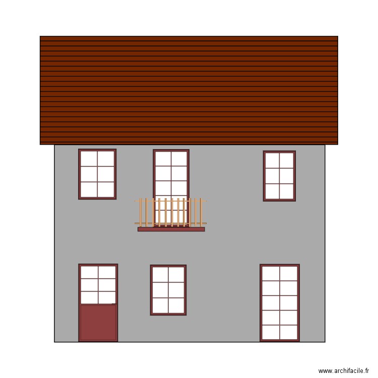 SELOGE - FACADE SUD. Plan de 0 pièce et 0 m2
