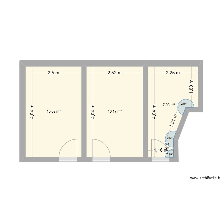 Issy Bat 6. Plan de 3 pièces et 27 m2
