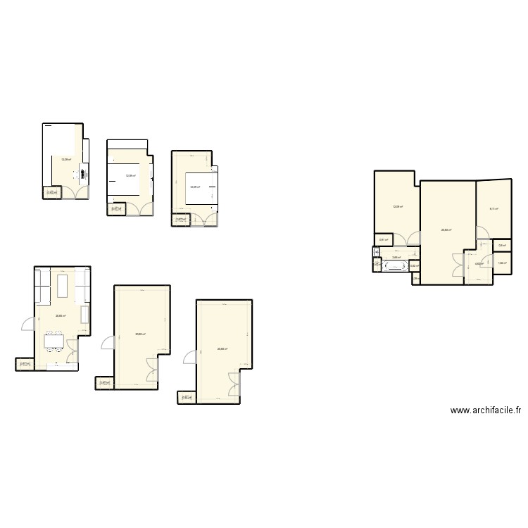 APT PARIS V1. Plan de 0 pièce et 0 m2