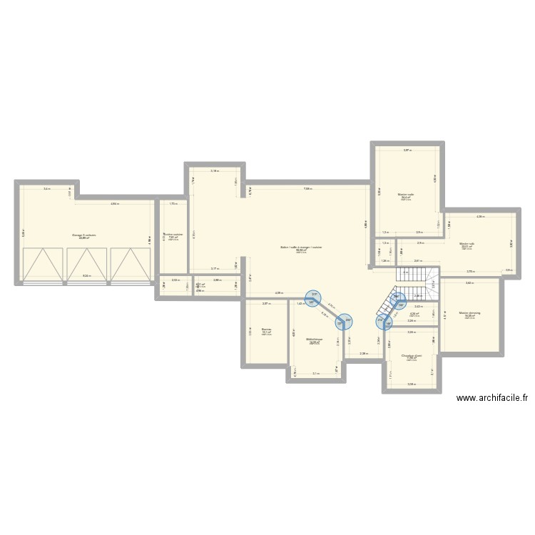 Maison ultime. Plan de 11 pièces et 254 m2