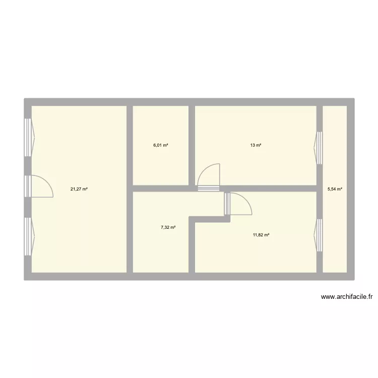 aiebnb fierlant. Plan de 6  et 65 m²