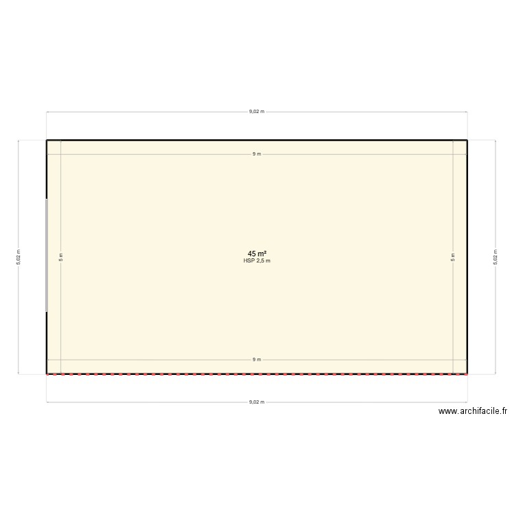 PLANS GARAGE 2. Plan de 1 pièce et 45 m2