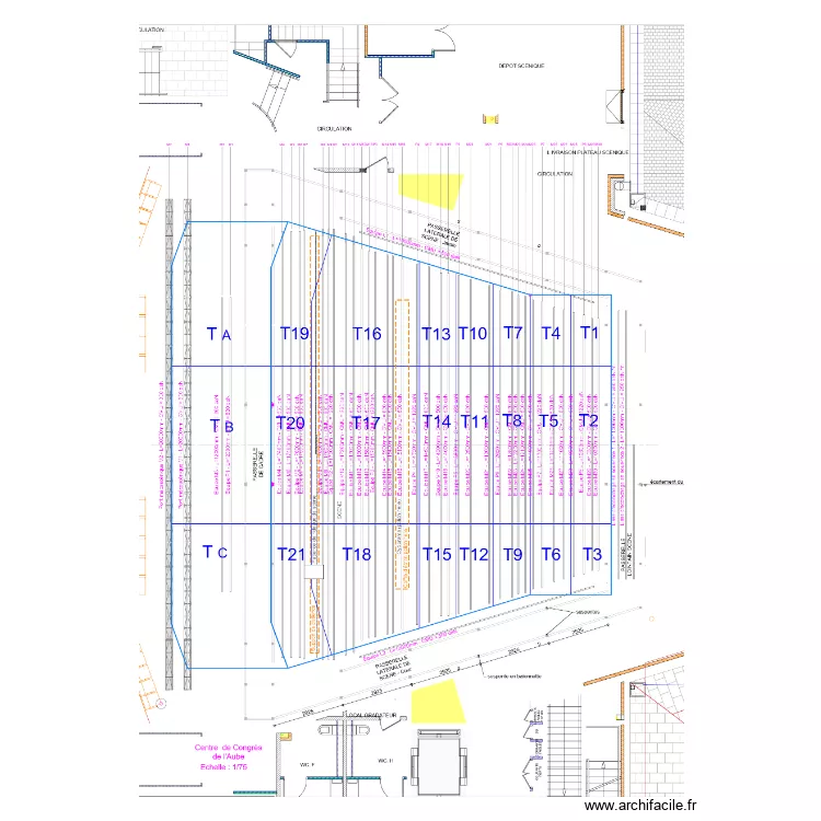 ETUDE PALANS Auditorium. Plan de 