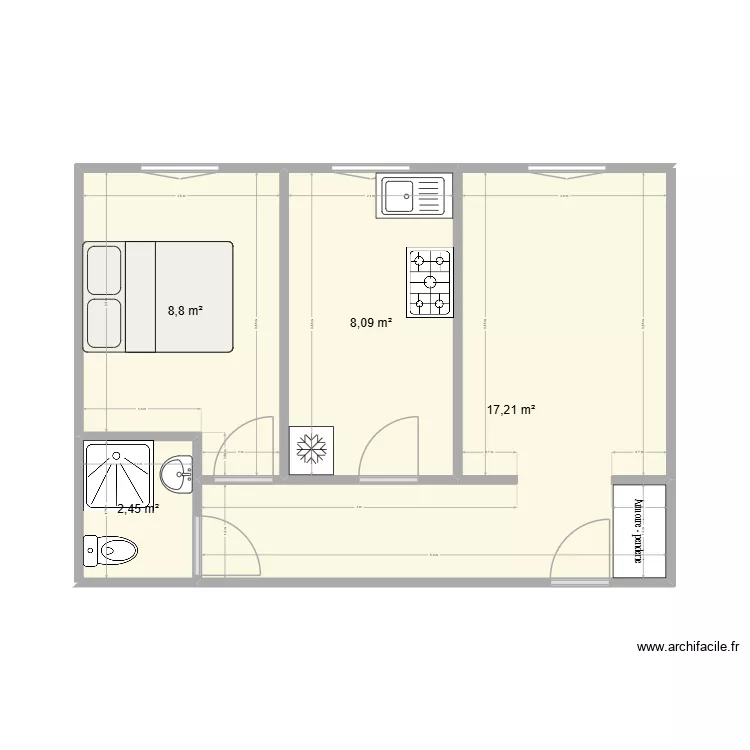 TILILA. Plan de 4  et 37 m²